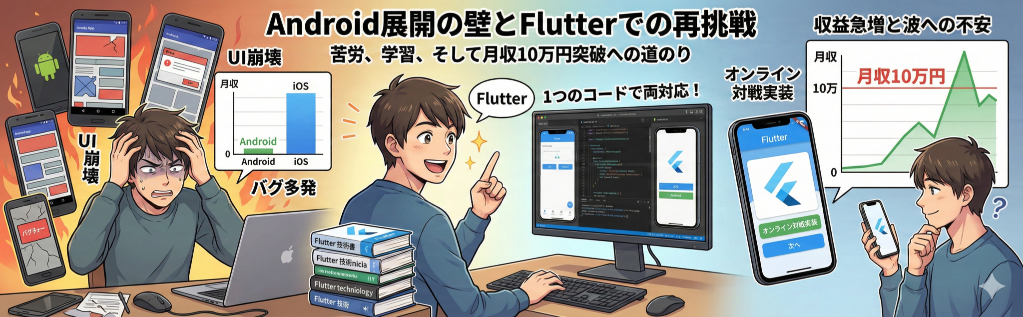 Androidアプリ展開とFlutterでの作り直し